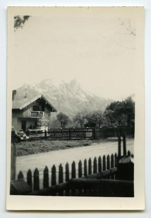 [Photograph of Austrian Homes and Alps]
