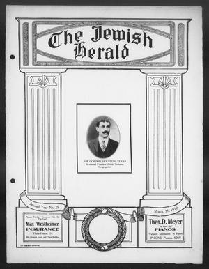 The Jewish Herald (Houston, Tex.), Vol. 2, No. 29, Ed. 1, Thursday, March 31, 1910