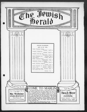 The Jewish Herald (Houston, Tex.), Vol. 2, No. 33, Ed. 1, Thursday, April 28, 1910