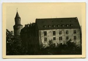 Primary view of object titled '[A Large Building Complex with a Tower]'.
