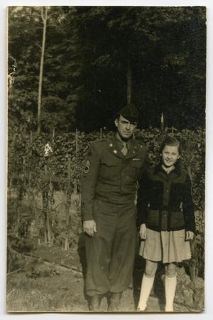 [Photograph of a Soldier and a Young Woman]