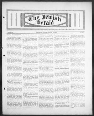 The Jewish Herald (Houston, Tex.), Vol. 2, No. 50, Ed. 1, Thursday, August 25, 1910