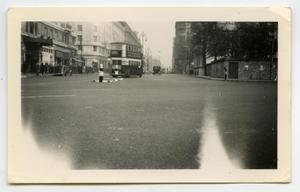 Primary view of object titled '[A Double-Deck Bus in England]'.