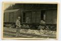 Photograph: [Photograph of Soldier Guarding Train]