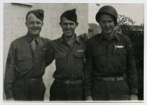 Primary view of object titled '[Photograph of Three Soldiers]'.