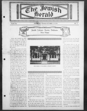 The Jewish Herald (Houston, Tex.), Vol. 4, No. 5, Ed. 1, Thursday, October 19, 1911