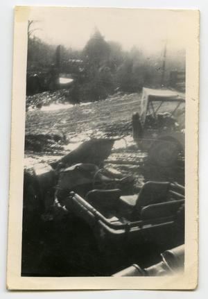 [Photograph of Wrecked Jeep]