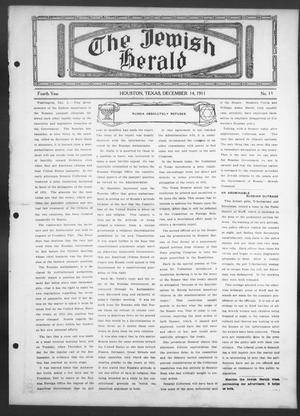 The Jewish Herald (Houston, Tex.), Vol. 4, No. 13, Ed. 1, Thursday, December 14, 1911