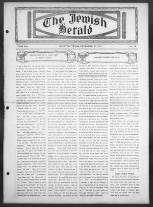 The Jewish Herald (Houston, Tex.), Vol. 4, No. 14, Ed. 1, Thursday, December 21, 1911