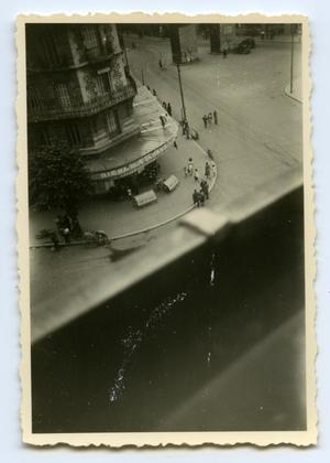 Primary view of object titled '[Photograph of Dijon, France Cafe]'.