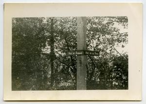 Primary view of object titled '[Photograph of Road Sign]'.