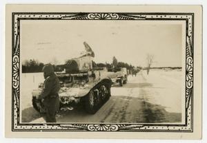 [Group of Soldiers Behind Halftrack and Tank]