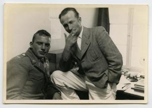[Photograph of a Soldier and Civilian Man]