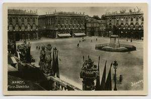 Primary view of object titled '[Postcard of the Place Stanislas]'.