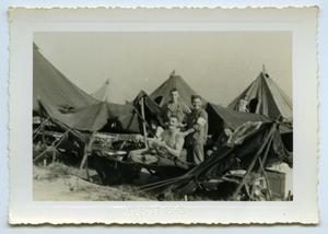 [Photograph of a Military Camp During Free Time]
