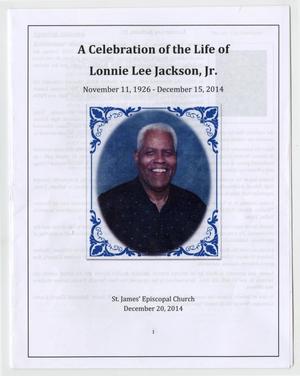 Primary view of object titled '[Funeral Program for Lonnie Lee Jackson, Jr., December 20, 2014]'.