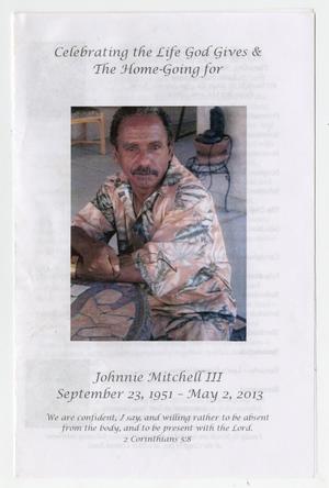 [Funeral Program for Johnnie Mitchell III, May 14, 2013]