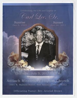 [Funeral Program for Carl Lee, Jr., July 5, 2012]