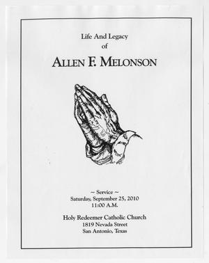 [Funeral Program for Allen F. Melonson, September 25, 2010]