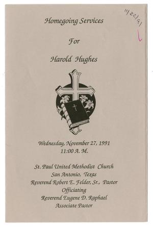 [Funeral Program for Harold Hughes, November 27, 1991]