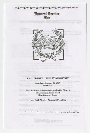 [Funeral Program for Luther Leon Montgomery, January 22, 1979]