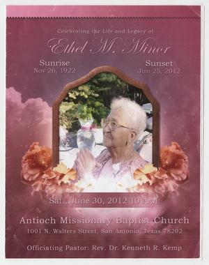 [Funeral Program for Ethel M. Minor, June 30, 2012]