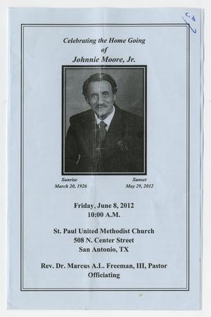 [Funeral Program for Johnnie Moore, Jr., June 8, 2012]