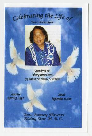 [Funeral Program for Eva C. Richardson, September 19, 2011]