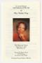 Primary view of [Funeral Program for Eulalia King, May 21, 1999]