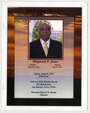 [Funeral Program for Haywood L. James, July 20, 2012]