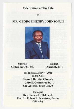 [Funeral Program for George Henry Johnson, II, May 4, 2011]