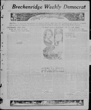 Breckenridge Weekly Democrat (Breckenridge, Tex), No. 20, Ed. 1, Friday, December 24, 1926