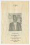 Pamphlet: [Funeral Program for James Knowles, August 6, 1983]
