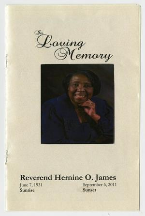 [Funeral Program for Hernine O. James, September 15, 2011]