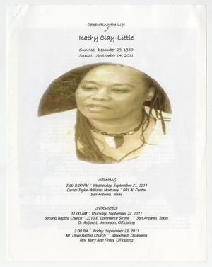 [Funeral Program for Kathy Clay-Little, September 22, 2011]
