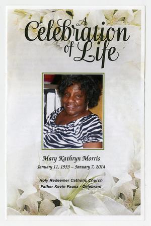 [Funeral Program for Mary Kathryn Morris]