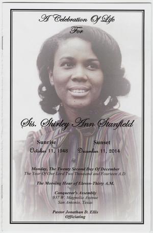 [Funeral Program for Shirley Ann Stanfield, December 22, 2014]