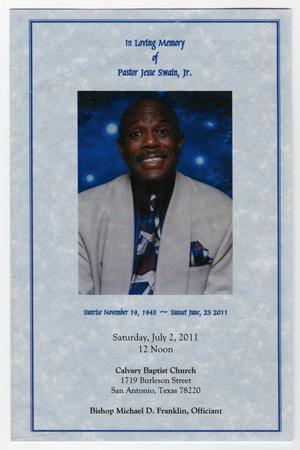 [Funeral Program for Jesse Swain, Jr., July 2, 2011]