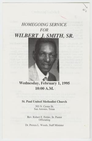 [Funeral Program for Wilbert J. Smith, Sr., February 1, 1995]