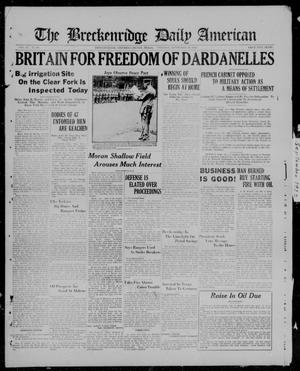 The Breckenridge Daily American (Breckenridge, Tex.), Vol. 3, No. 69, Ed. 1, Tuesday, September 19, 1922