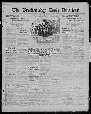 The Breckenridge Daily American (Breckenridge, Tex.), Vol. 3, No. 71, Ed. 1, Thursday, September 21, 1922