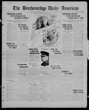 The Breckenridge Daily American (Breckenridge, Tex.), Vol. 3, No. 72, Ed. 1, Friday, September 22, 1922