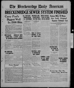 The Breckenridge Daily American (Breckenridge, Tex.), Vol. 3, No. 102, Ed. 1, Friday, October 27, 1922