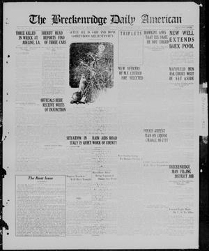 The Breckenridge Daily American (Breckenridge, Tex.), Vol. 3, No. 105, Ed. 1, Tuesday, October 31, 1922