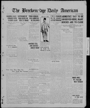 The Breckenridge Daily American (Breckenridge, Tex.), Vol. 3, No. 114, Ed. 1, Friday, November 10, 1922