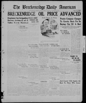 The Breckenridge Daily American (Breckenridge, Tex.), Vol. 3, No. 124, Ed. 1, Wednesday, November 22, 1922