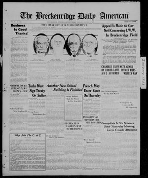 The Breckenridge Daily American (Breckenridge, Tex.), Vol. 3, No. 163, Ed. 1, Monday, January 8, 1923