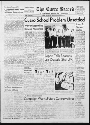 The Cuero Record (Cuero, Tex.), Vol. 70, No. 230, Ed. 1 Monday, September 28, 1964