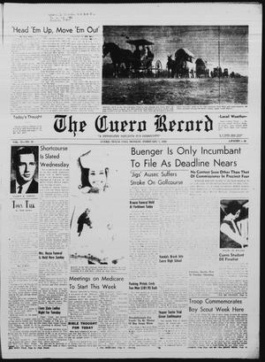 The Cuero Record (Cuero, Tex.), Vol. 72, No. 31, Ed. 1 Monday, February 7, 1966