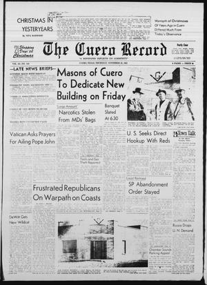 The Cuero Record (Cuero, Tex.), Vol. 68, No. 318, Ed. 1 Thursday, November 29, 1962